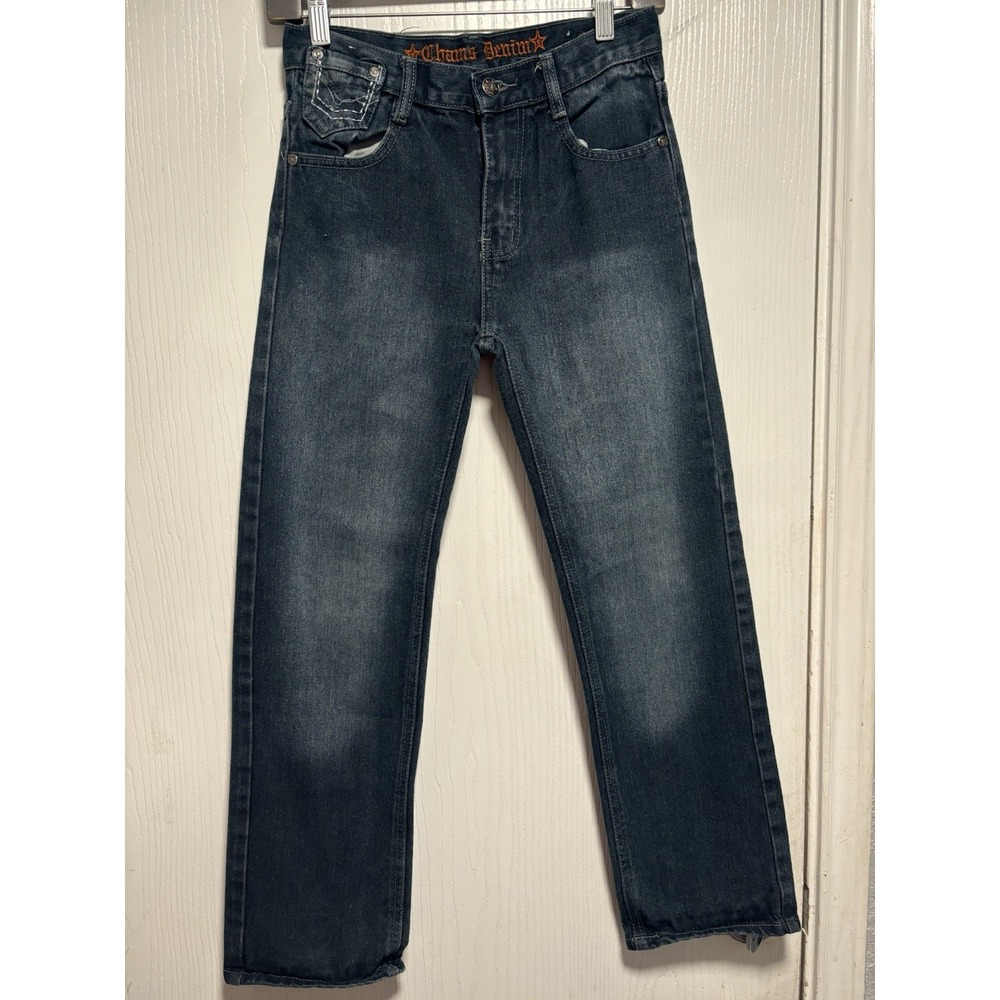 Chams Boy's Slim Fit Blue Jeans Size 12